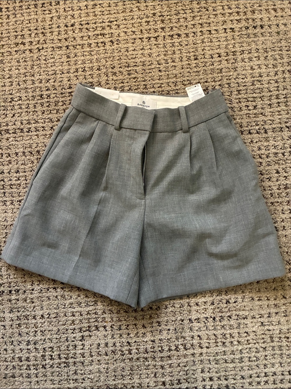 Aritzia Pleated Mid-Thigh Heather Grey 00